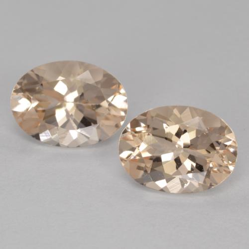 Rose moyen Morganite gemme - 1.2ct Ovale facette (ID: 572306)
