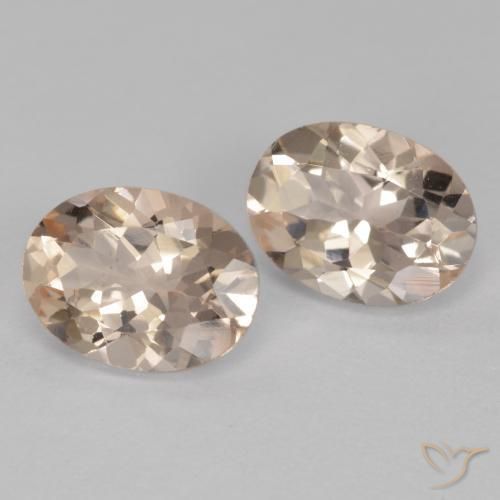 2.19 ctw Pink Morganite Stones, Natural Morganite in Oval Facet Shape for Sale