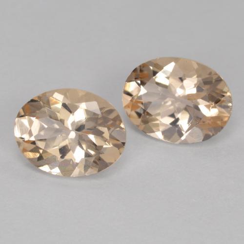 2.17 ctw Golden Morganite Stones, Natural Morganite in Oval Facet Shape for Sale