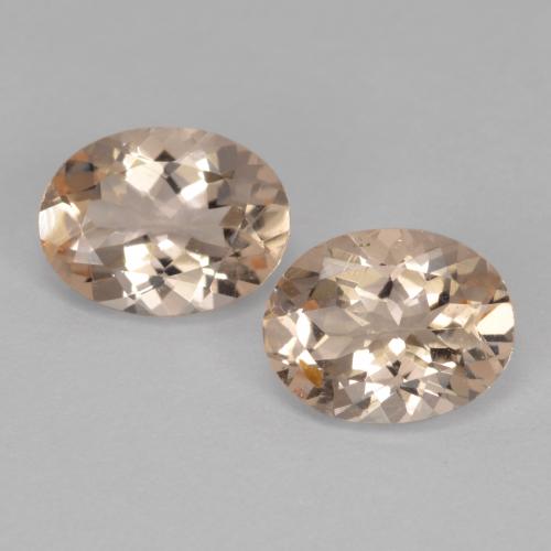 Salmon Pink Morganite Gem - 1ct Oval Facet (ID: 572310)