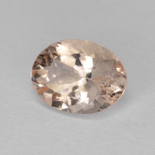 1.24 ct Pink Morganite Stone, Natural Morganite in Oval Facet Shape for Sale