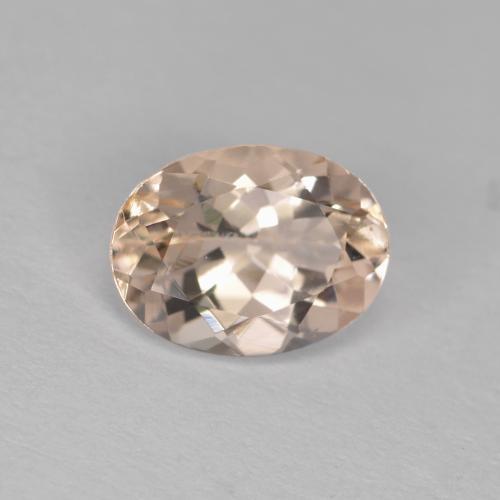 1.12 ct Pink Morganite Stone, Natural Morganite in Oval Facet Shape for Sale