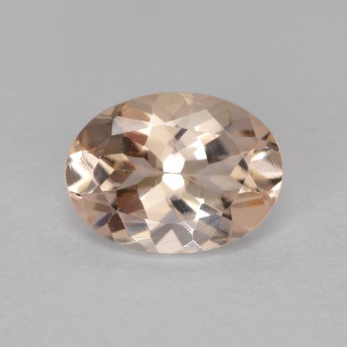 Lachs-rosa Morganit Edelstein - 1.1ct Oval facettiert (ID: 572322)