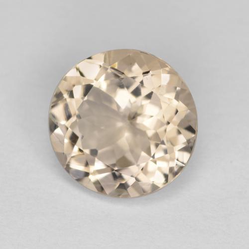 1.42 ct Golden Morganite Stone, Natural Morganite in Round Facet Shape for Sale