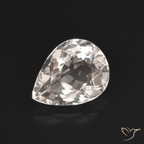 1.17ct Natural Light Pink Morganite, Pear Shape, VS