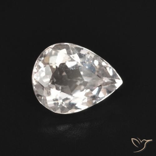 1.17 ct Pink Morganite Stone, Natural Morganite in Pear Facet Shape for Sale