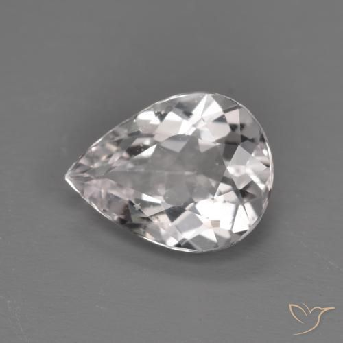 1.09 ct Pink Morganite Stone, Natural Morganite in Pear Facet Shape for Sale