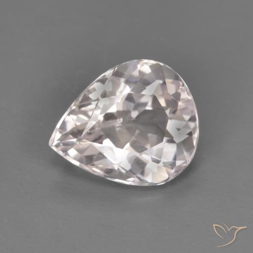 1.24ct Natural Light Pink Morganite, Pear Shape, VVS