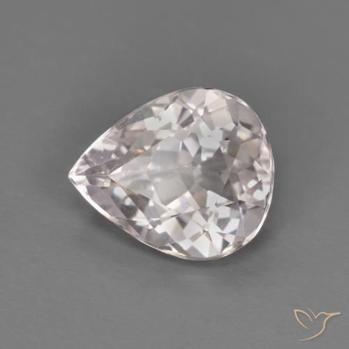 1.24 ct Pink Morganite Stone, Natural Morganite in Pear Facet Shape for Sale