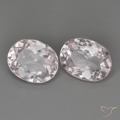 3.28 ctw Pink Morganite Stones, Natural Morganite in Oval Facet Shape for Sale