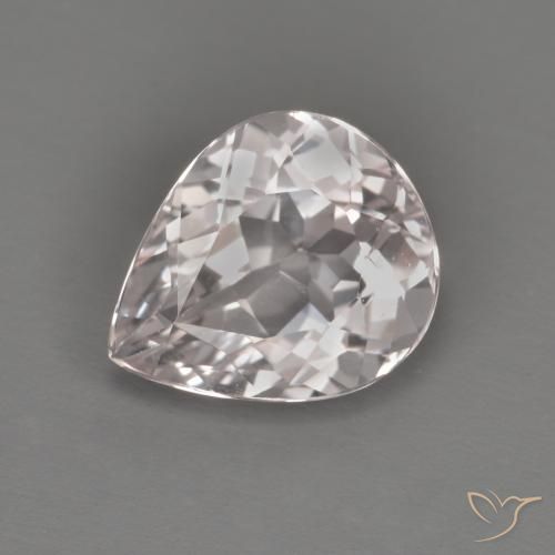 1.50ct Natural Light Pink Morganite, Pear Shape, VVS-VS