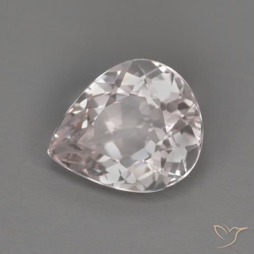 1.50 ct Pink Morganite Stone, Natural Morganite in Pear Facet Shape for Sale