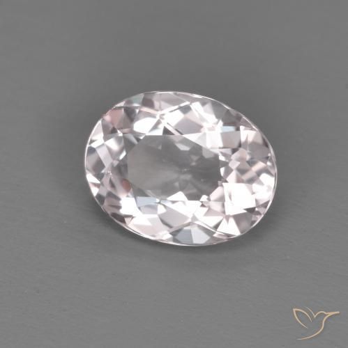 0.94 ct Pink Morganite Stone, Natural Morganite in Oval Facet Shape for Sale