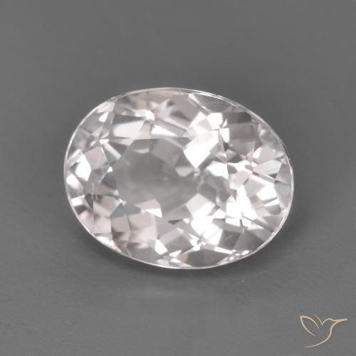 1.54 ct Pink Morganite Stone, Natural Morganite in Oval Facet Shape for Sale
