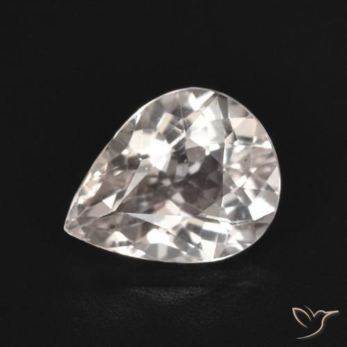 1.40ct Natural Light Pink Morganite, Pear Shape, VVS