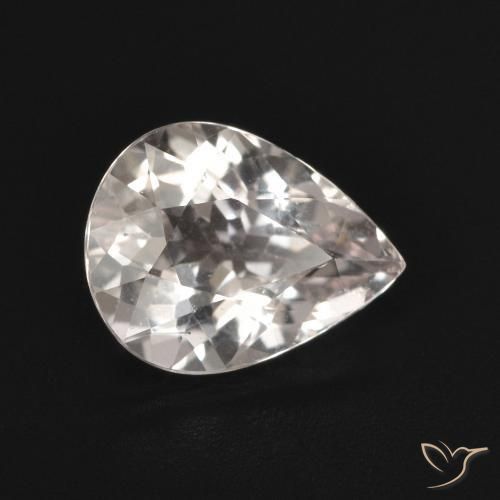 1.40 ct Pink Morganite Stone, Natural Morganite in Pear Facet Shape for Sale