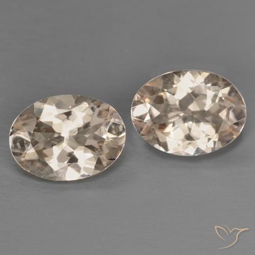 1.96 ctw Pink Morganite Stones, Natural Morganite in Oval Facet Shape for Sale