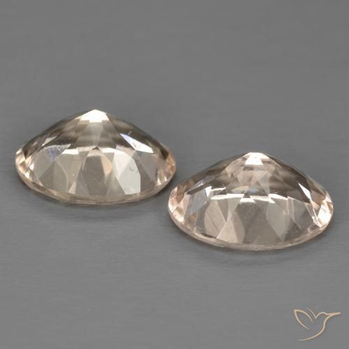Morganite Gemstones in 8 x 6 mm (calibrated) Size for Sale, Morganite Stones in Salmon Pink Color