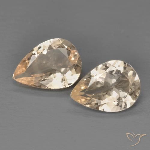 1.39 ct Orange Morganite, 7.8 x 5.7 mm Pear Cut From Afghanistan, Photo A