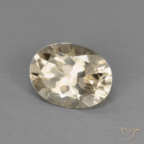 1.09 ct Golden Morganite Stone, Natural Morganite in Oval Facet Shape for Sale