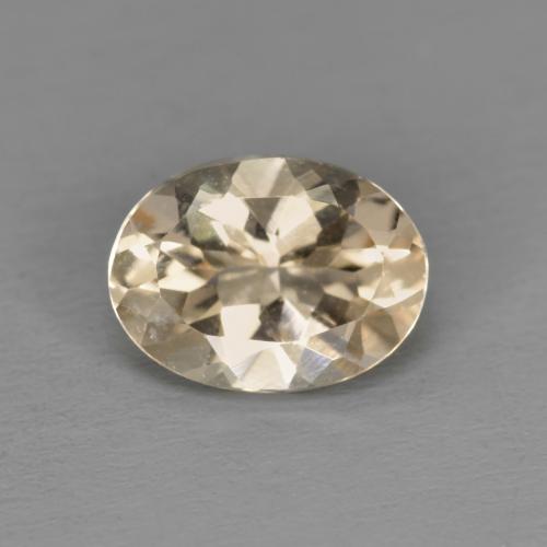 Light Golden Morganite Gem - 1ct Oval Facet (ID: 578042)