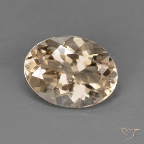 1.02ct Natural Light Golden Morganite, Oval, VVS-VS