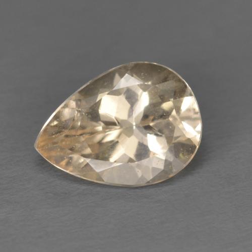 Light Golden Morganite Gem - 1ct Pear Facet (ID: 578237)