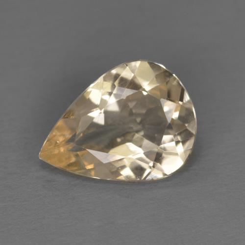 Light Golden Morganite Gem - 0.9ct Pear Facet (ID: 578238)