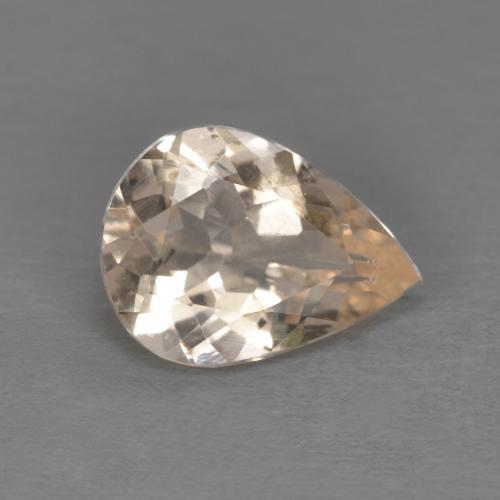 0.85 ct Pink Morganite Stone, Natural Morganite in Pear Facet Shape for Sale