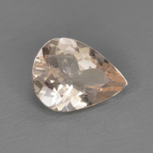 0.84 ct Pink Morganite Stone, Natural Morganite in Pear Facet Shape for Sale