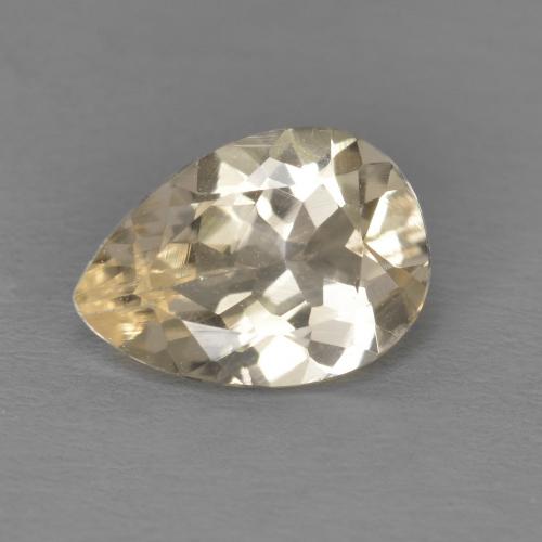 0.88 ct Golden Morganite Gemstone, Morganite Gem in Pear Facet Shape for Sale.