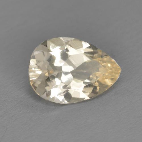 0.88 ct Golden Morganite Stone, Natural Morganite in Pear Facet Shape for Sale