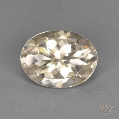 0.99ct Natural Light Golden Morganite, Oval, VS