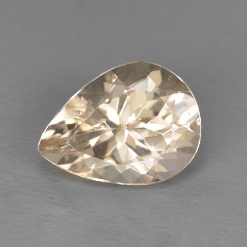 Light Golden Morganite Gem - 1ct Pear Facet (ID: 578247)