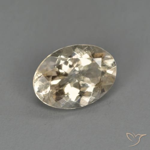 1.04 ct Golden Morganite Stone, Natural Morganite in Oval Facet Shape for Sale