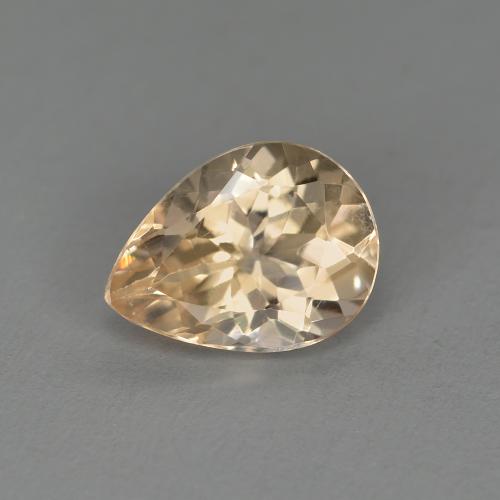 Golden Morganite Gem - 1ct Pear Facet (ID: 578711)