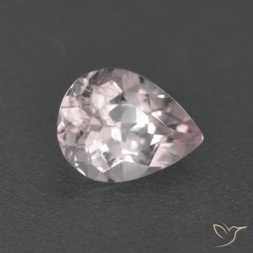 0.82 ct Pink Morganite Stone, Natural Morganite in Pear Facet Shape for Sale