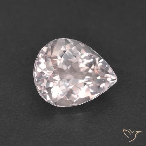 1,34 ct birnenschliff rosa Morganit aus Afghanistan, Größe 8,1 x 6,5mm, Garantiert natürlicher Edelstein, VVS Reinheit, 1 Stück Morganit in Hellrosa Farbe, Mohs-Härte von 7,5 - 8 Geeignet für den täglichen Gebrauch im Schmuck, Photo A