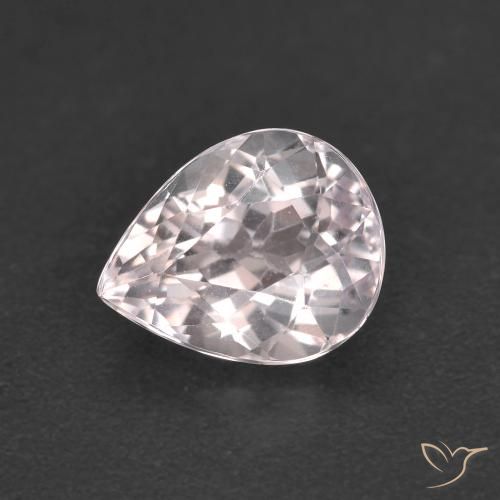 1.34 ct Pink Morganite Stone, Natural Morganite in Pear Facet Shape for Sale