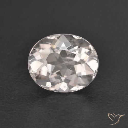 0.99ct Natural Very Light Pink Morganite, Oval, VS
