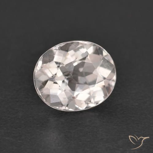 0.99 ct Pink Morganite Stone, Natural Morganite in Oval Facet Shape for Sale