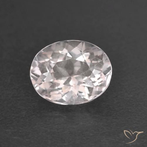 1.00ct Natural Very Light Pink Morganite, Oval, VS