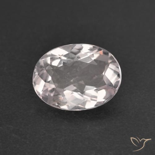 1.22ct Natural Very Light Pink Morganite, Oval, VVS-VS