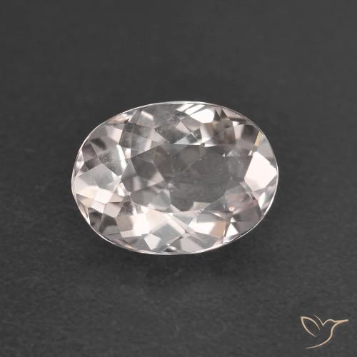0.99 ct Pink Morganite Stone, Natural Morganite in Oval Facet Shape for Sale