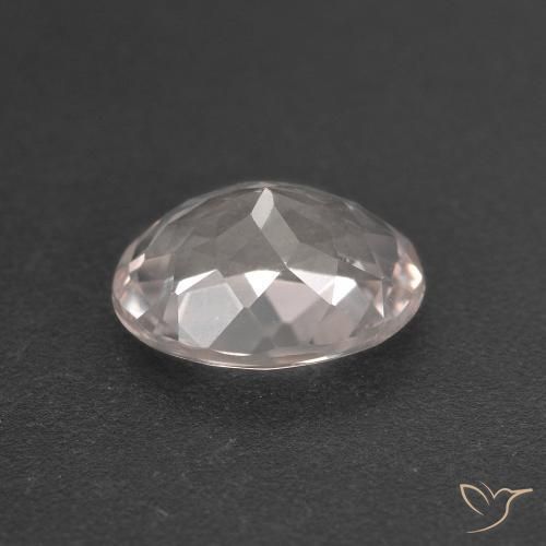 Morganite Gemstone in 8.3 x 6.4 mm Size for Sale, Morganite Stone in Very Light Pink Color