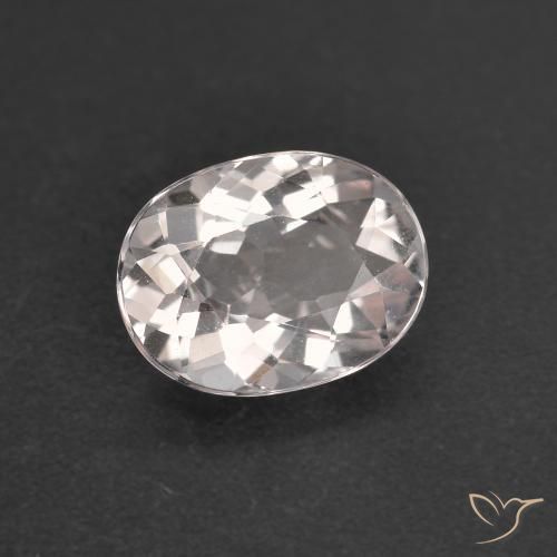 0.98 ct Pink Morganite Stone, Natural Morganite in Oval Facet Shape for Sale
