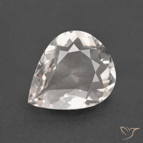 1.63 ct Pink Morganite Stone, Natural Morganite in Pear Facet Shape for Sale