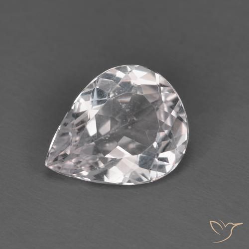 1.46ct Natural Light Pink Morganite, Pear Shape, VVS-VS