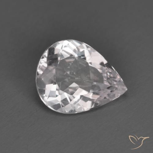 1.46 ct Pink Morganite Stone, Natural Morganite in Pear Facet Shape for Sale