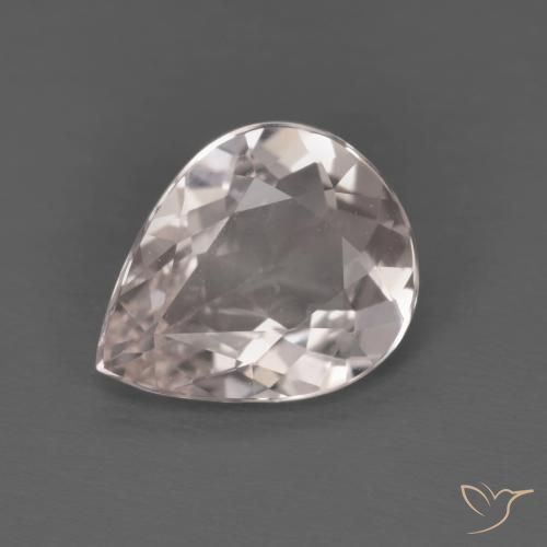 1.17ct Natural Light Pink Morganite, Pear Shape, VVS